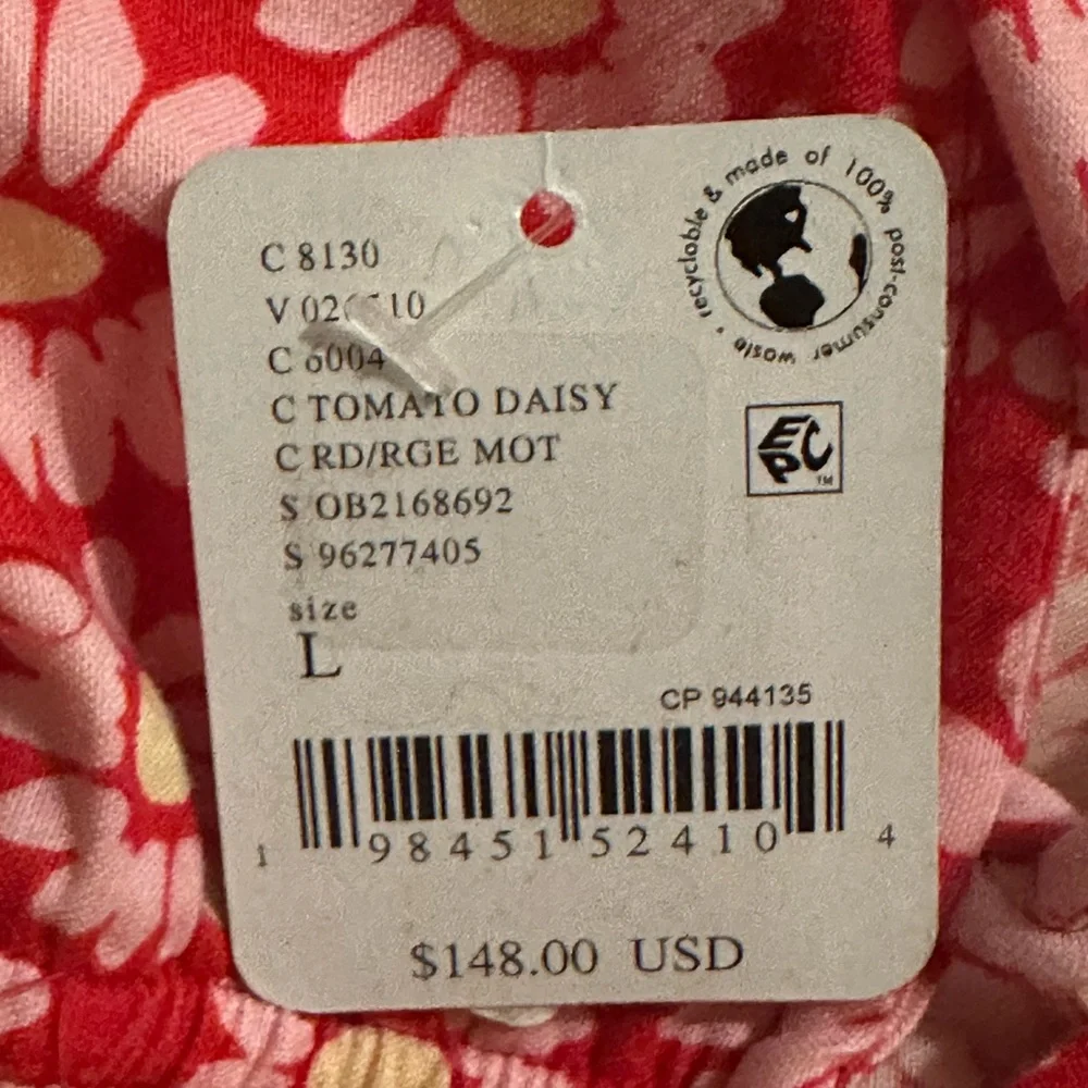 Free People Lucinda Printed Midi Dress in Tomato Daisy NWT